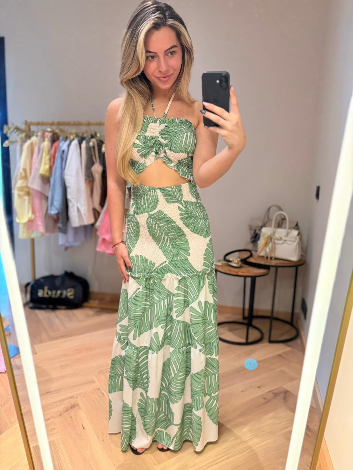 Tropical maxi dress💚