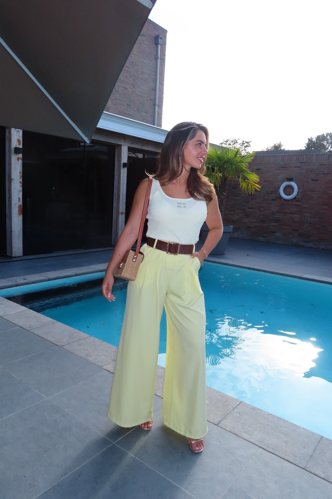 Fresh Lemon Wide Leg Pants