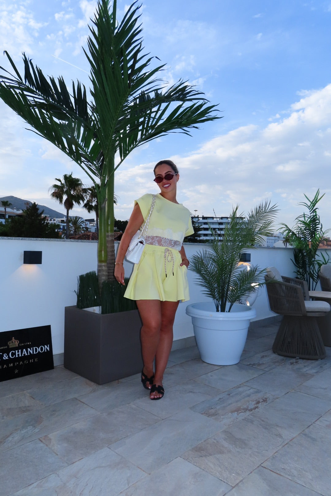 Lemon Lace Two Piece Set