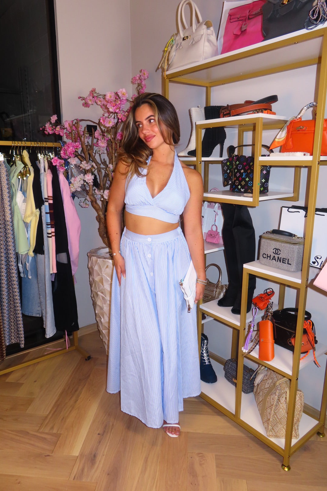 Santorini Striped Two Piece Set